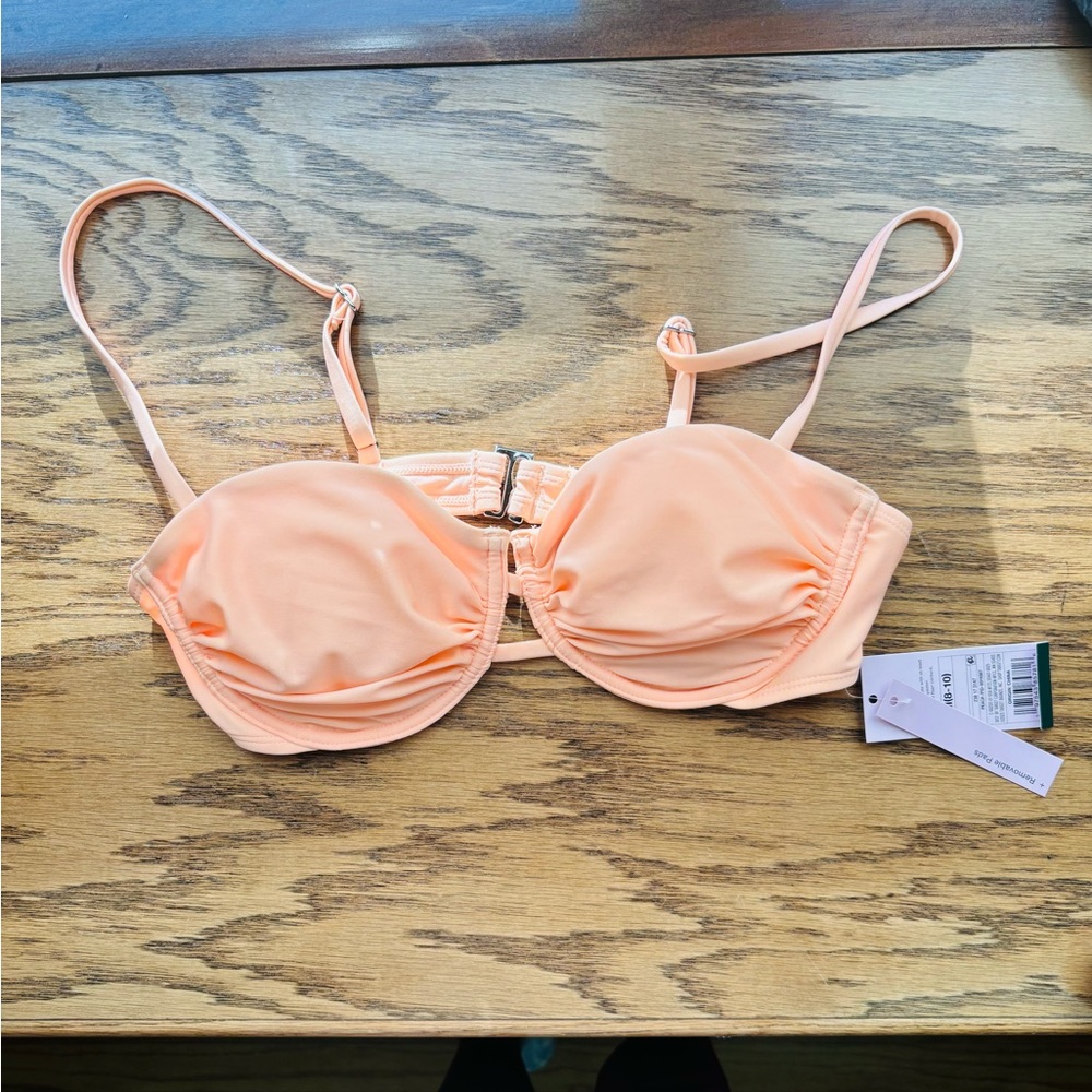 Wild Fable Bikini Top M (8-10) BNWT Peach Orange – Underwire & Removable Pads